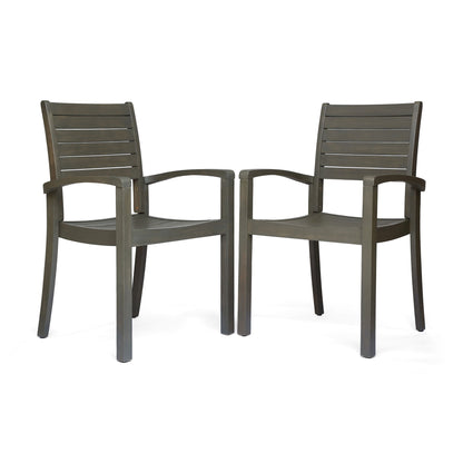 Outdoor Dining Chair, Stacking Design For Patio