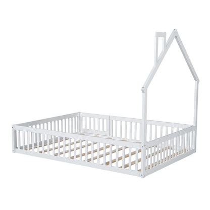 House Platform Bed With Guardrail