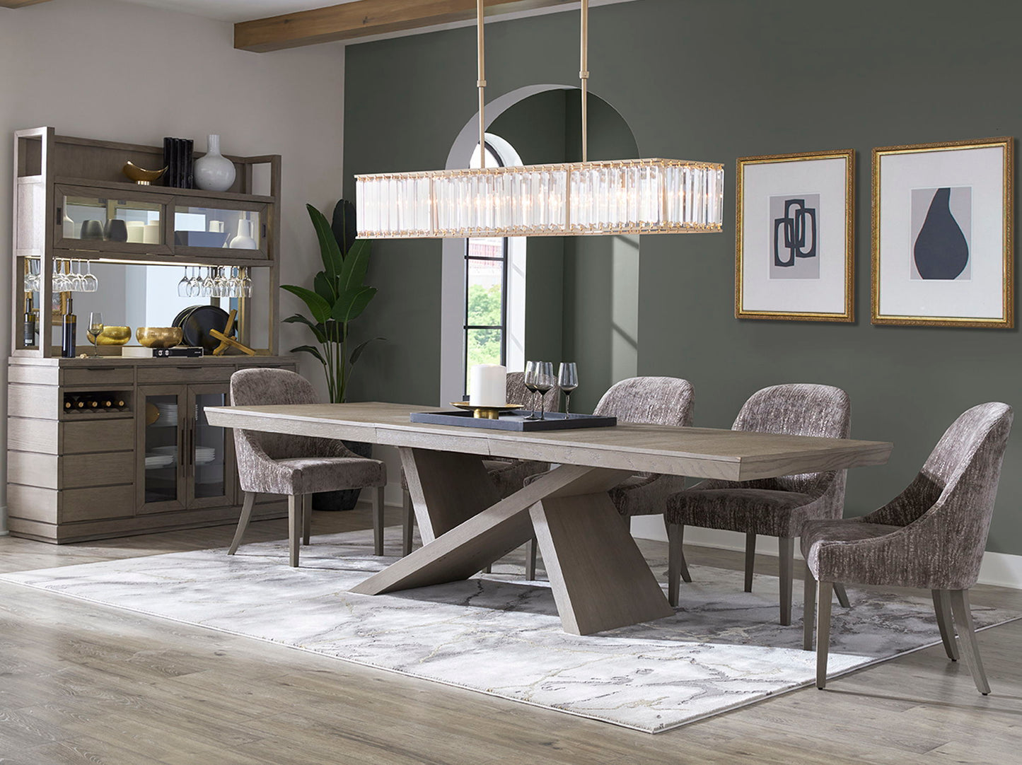 Pure Modern Dining - Upholstered Armless Side Chair - Moonstone