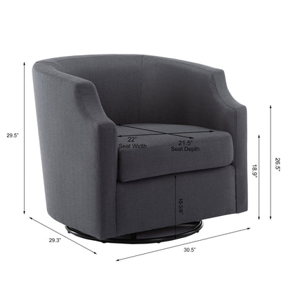 Isabelle - Swivel Glider Barrel Chair