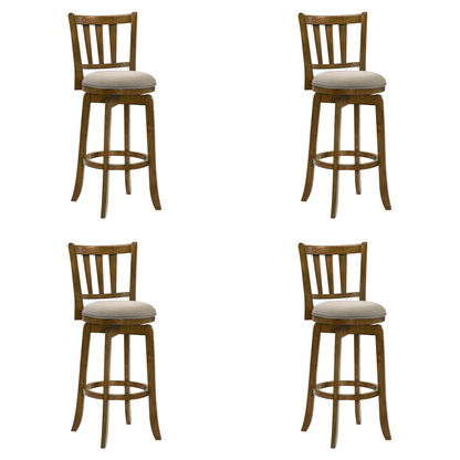 Wren - Modern Farmhouse Swivel Wood Bar Height Kitchen Bar Stool