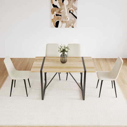 Modern Upholstered Dining Chairs With Cushion Seat And Sturdy Legs (Set of 4)