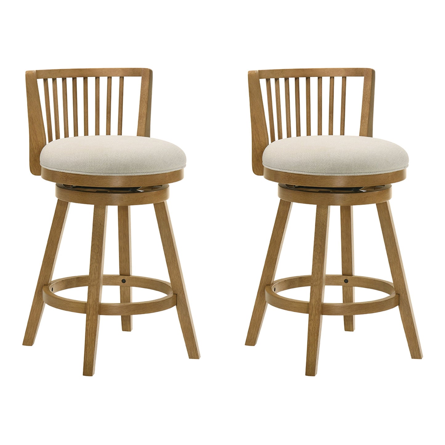 Harper - 30" Amber Glow Bar Height Rubberwood Swivel Barstool