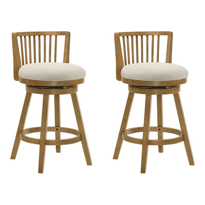 Harper - 30" Amber Glow Bar Height Rubberwood Swivel Barstool