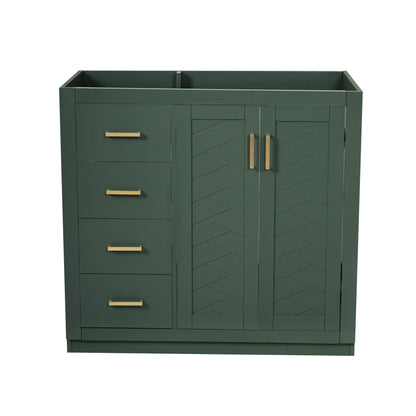 Retro Style Bathroom Vanity, 3 Drawers & Soft Closing Doors