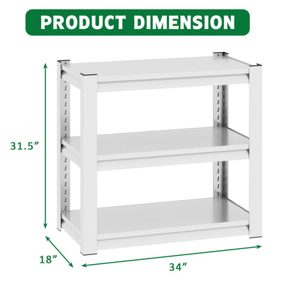 Stylish Metal Aquarium Stand For 20 - 30 Gallon Tanks, 3 Tier Adjustable Shelf