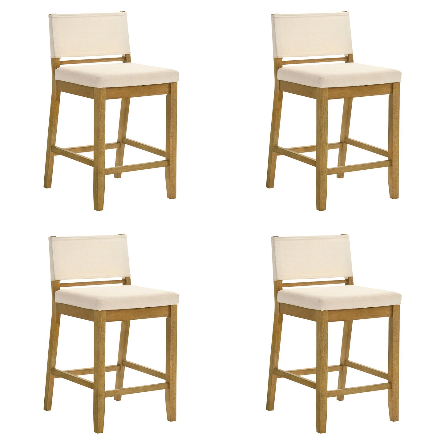 Yaneli - Contemporary Natural Wood Counter Height Kitchen Bar Stool