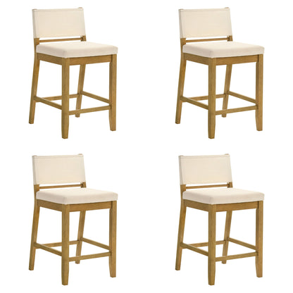Yaneli - Contemporary Natural Wood Counter Height Kitchen Bar Stool