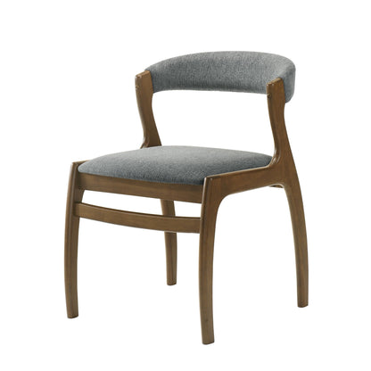Ileena - Dining Chair (Set of 2) - Charcoal / Walnut