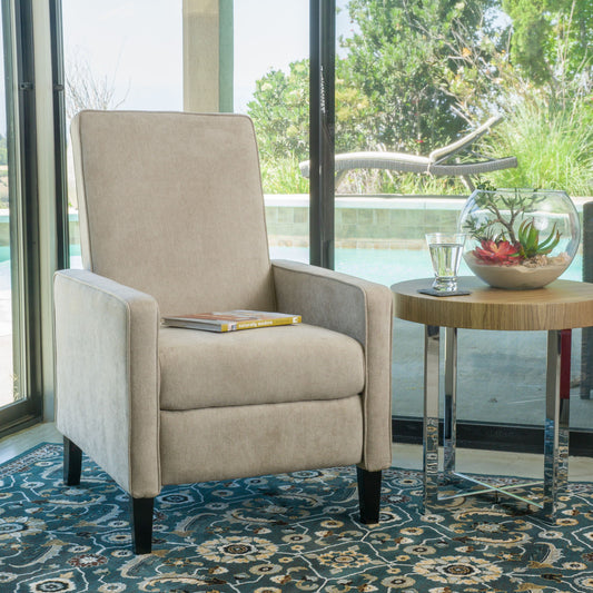 Minimalist Design Fabric Push Back Chair