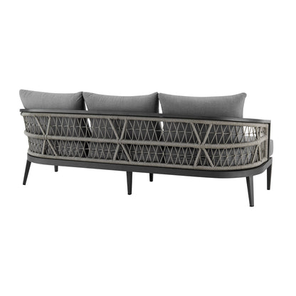 Zella - Outdoor Patio 4 Piece Conversation Set - Light Gray