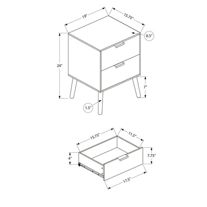Accent Table With Storage Drawers - Brown