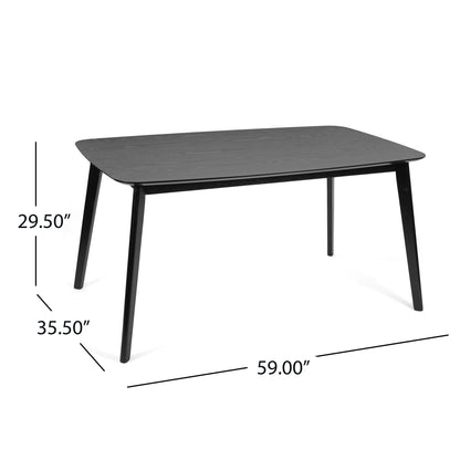 Retro Dining Table With Faux Wood Top