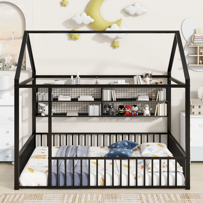 House Frame With Fence And Shelves