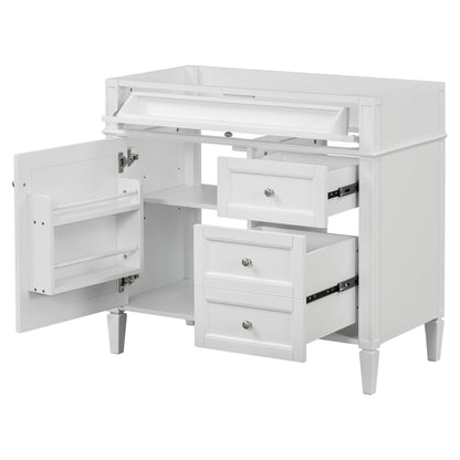 Bathroom Vanity With 2 Drawers And Tip-Out Drawer, Storage Cabinet