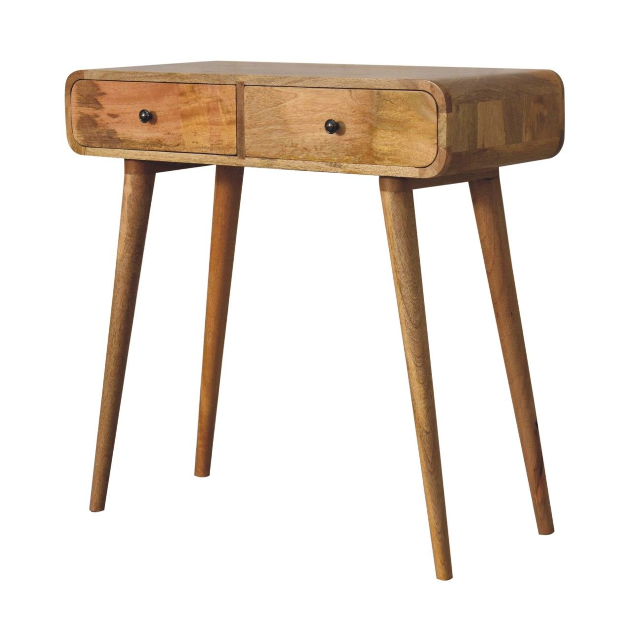 Curved Hallway Table - Oak