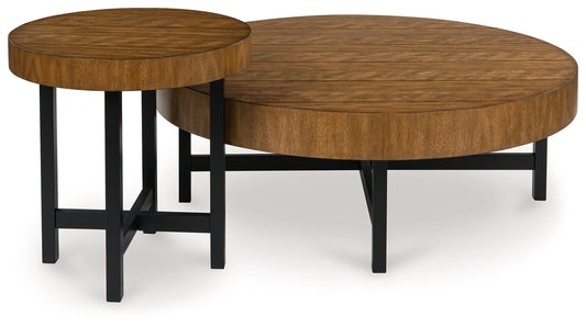 Steenlage - Occasional Table Set (Set of 2) - Brown / Black