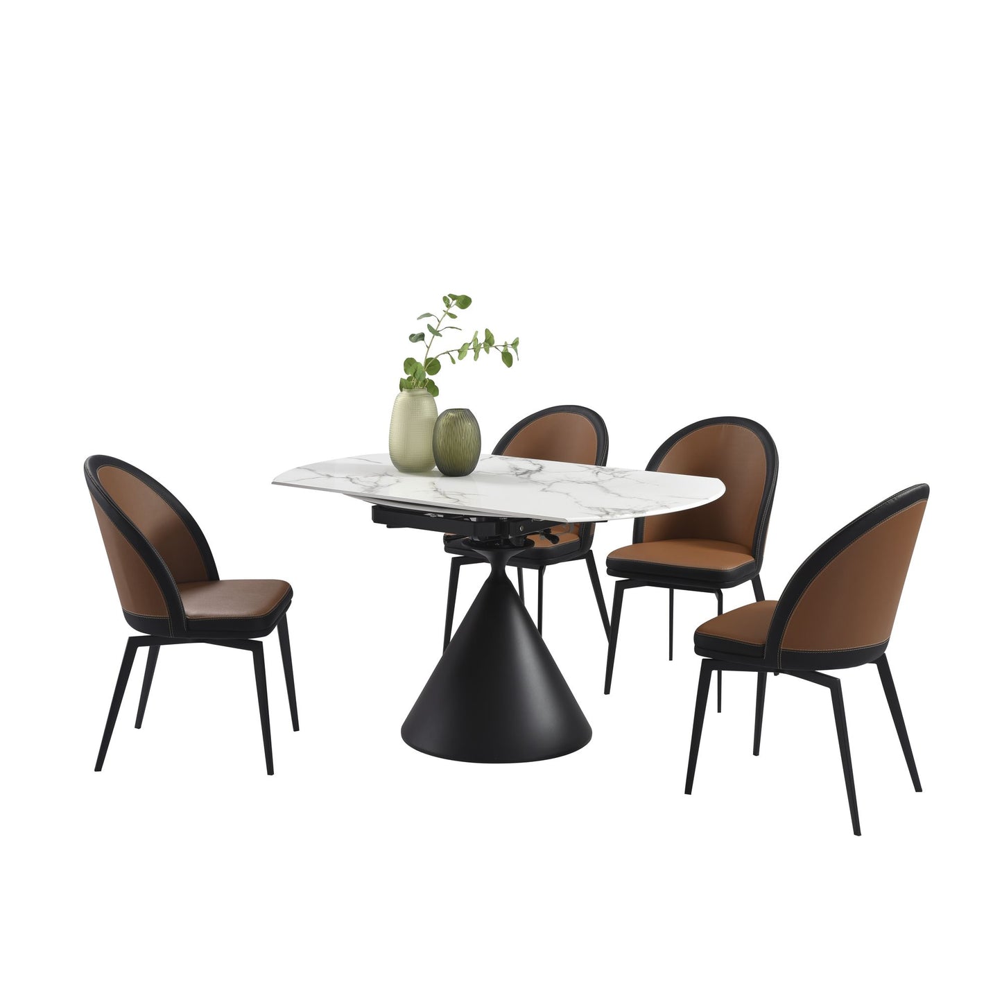 Abel - 5-Piece Dining Set - White