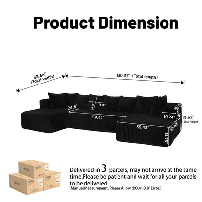 Modular U Shaped Sectional Sofa