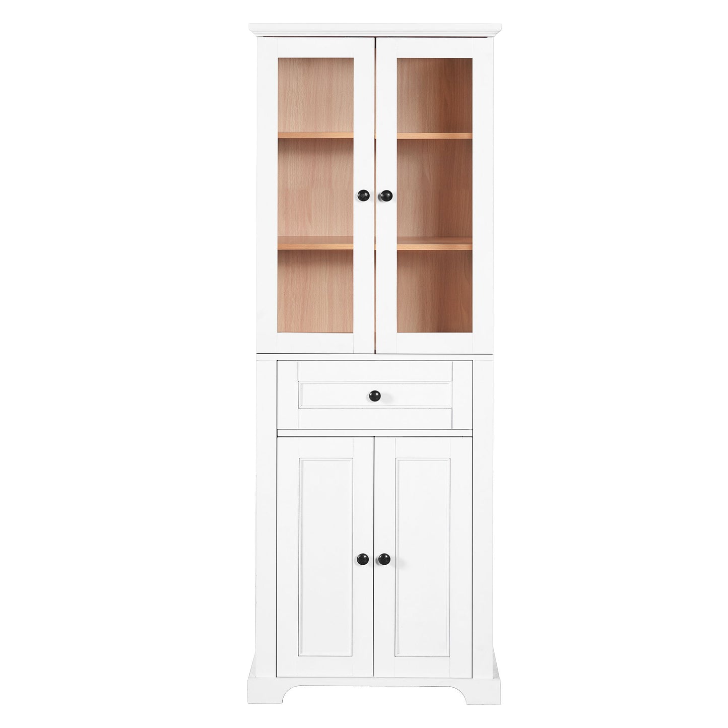 Bathroom Storage Cabinet, Adjustable Shelves & Drawer, Freestanding Tower