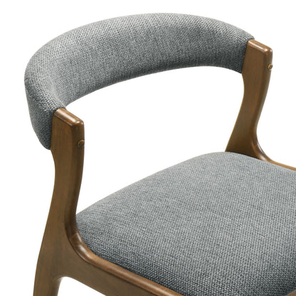 Ileena - Dining Chair (Set of 2) - Charcoal / Walnut