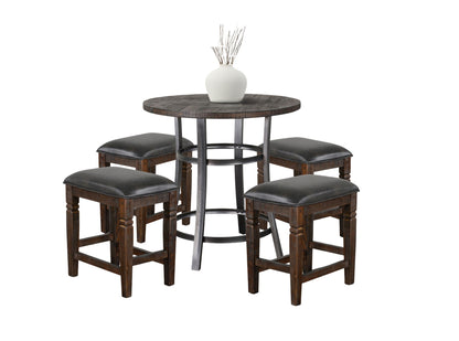 Counter Height Backless Stool Dining Set