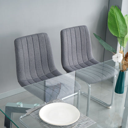 Modern Dining Chair With Metal Legs