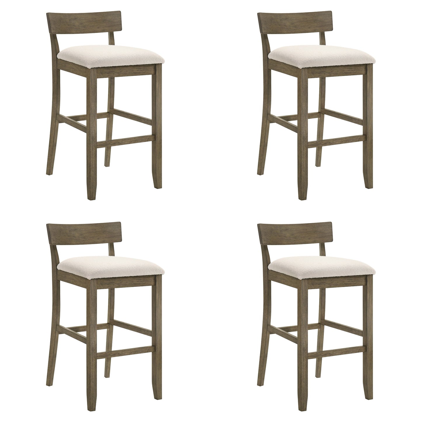Merie - Modern Transitional Wood Bar Height Kitchen Bar Stool