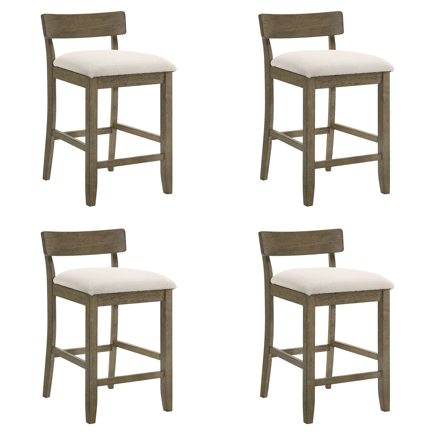 Merie - Modern Transitional Wood Counter Height Kitchen Bar Stool