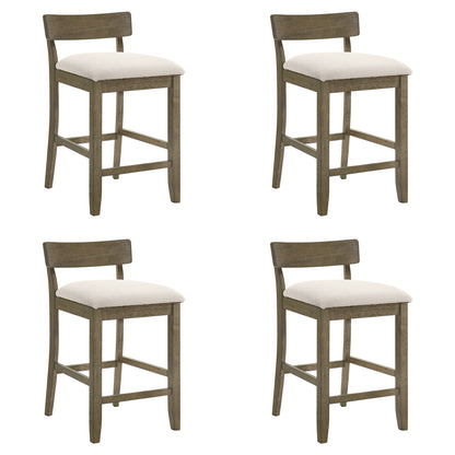 Merie - Modern Transitional Wood Counter Height Kitchen Bar Stool