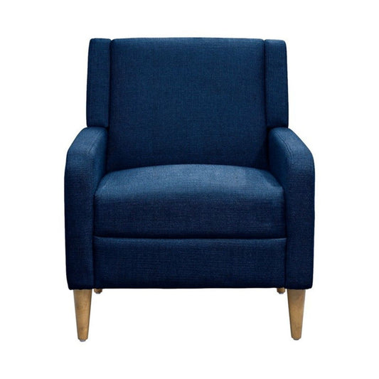 Upholstered Accent Armchair With Legs - Blue