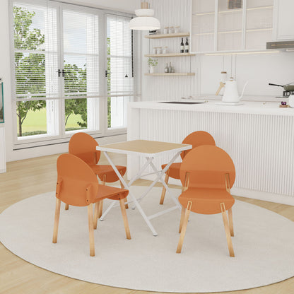 4 Piece Set Of Single Chairs With A Folding Square Table