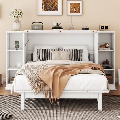 Murphy Bed With Shelves, Drawers And USB Ports