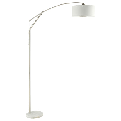 Jamison - Drum Shade Arc Adjustable Floor Lamp - Chrome