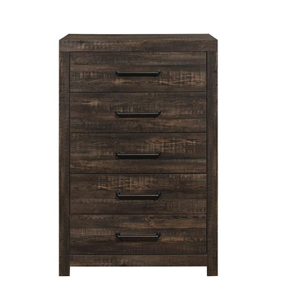 Monica - Chest With Spacious Drawers Bar Handles - Dark Oak