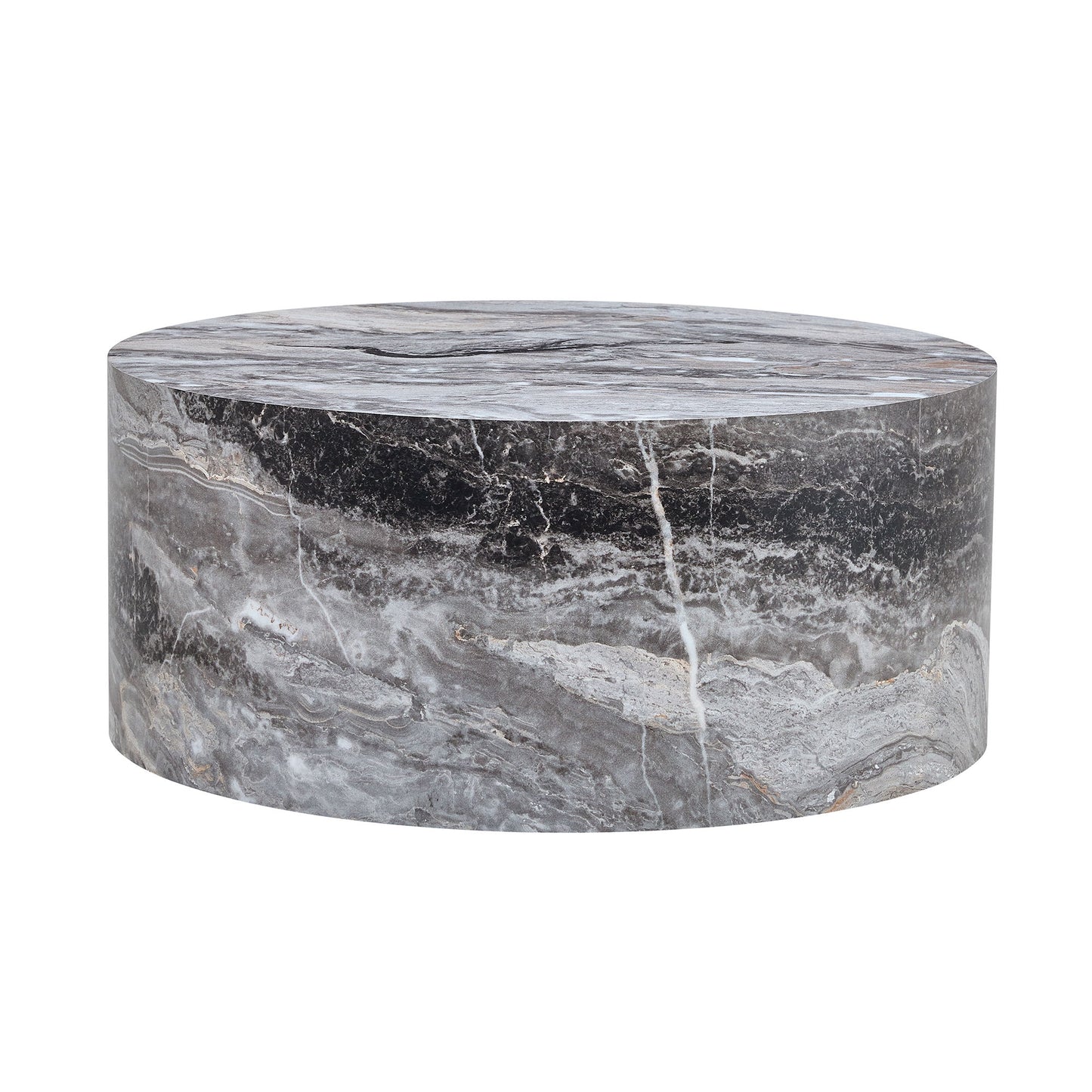 Cylindrical Coffee Table With Material For Living Room