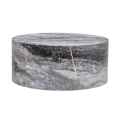 Cylindrical Coffee Table With Material For Living Room