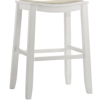 Iyani - Coastal Modern Wood Bar Height Kitchen Bar Stool