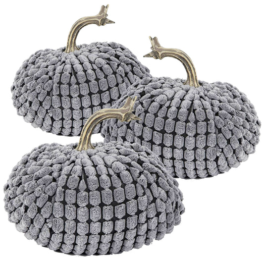 Chenille Weighted Pumpkin Ornament Decor For Holiday Harvest Festival Fall Festival & Thanksgiving