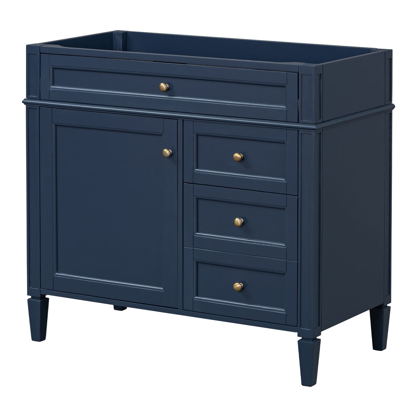 Bathroom Vanity With 2 Drawers And Tip-Out Drawer, Storage Cabinet