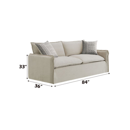 Upendo - Pattern Fabric 3 Pieces Living Room Set - Beige Yakety Yak Sand