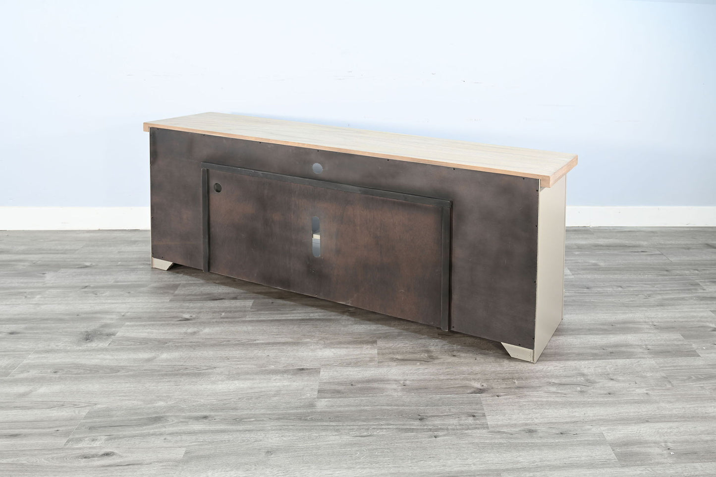 78" Media Console With Electric Fireplace