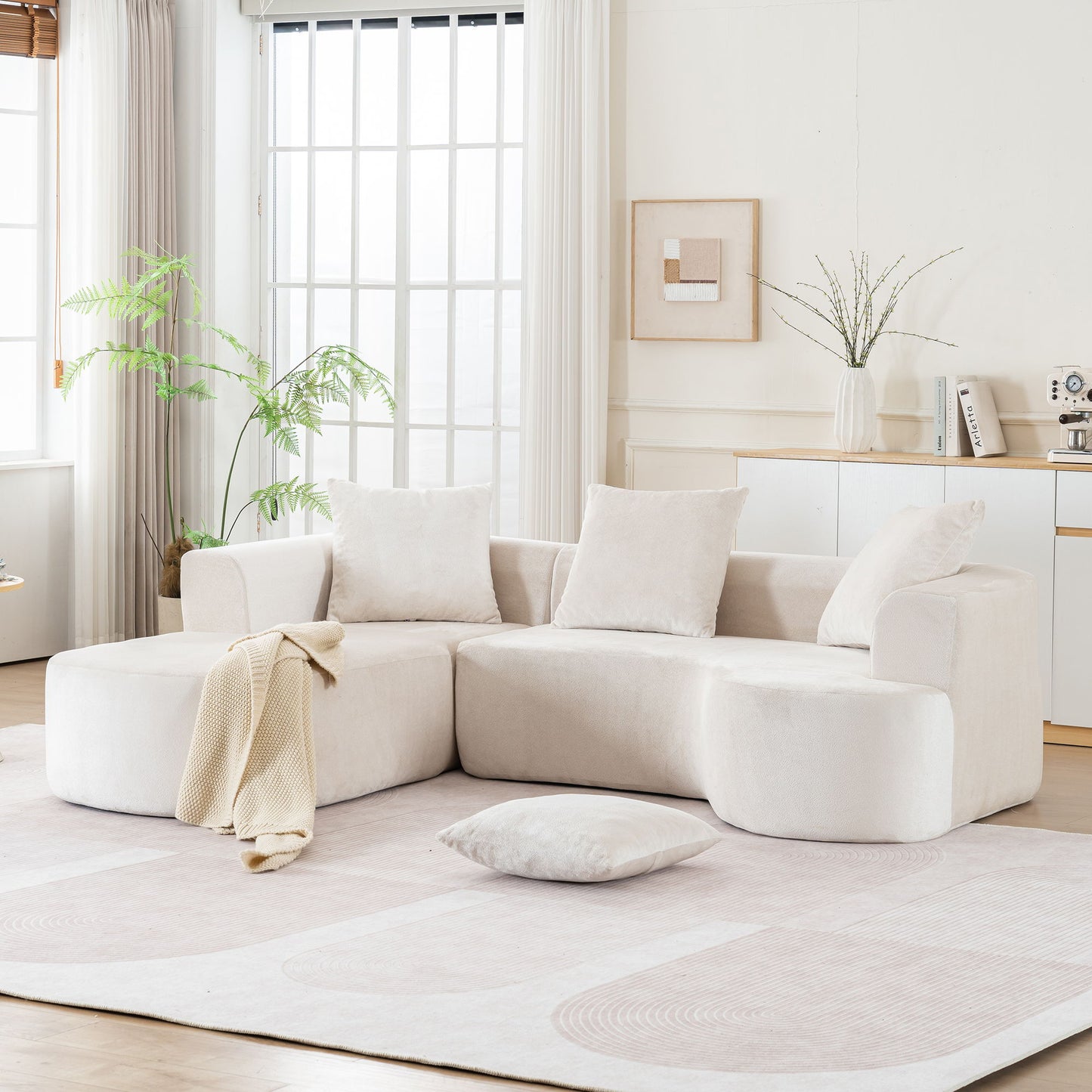 Modular Sectional Sofa With L Shape Chaise With Deep Seat