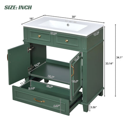 Bathroom Vanity With Sink, Storage Cabinet