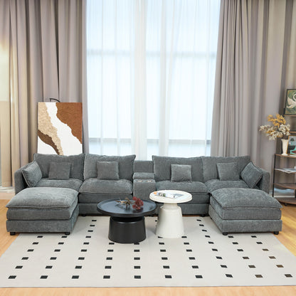 U Shaped Sectional Cloud Couch For Living Room