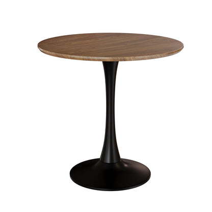 Mid Century Modern Round Dining Table With Top & Pedestal Base