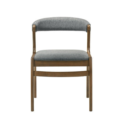 Ileena - Dining Chair (Set of 2) - Charcoal / Walnut