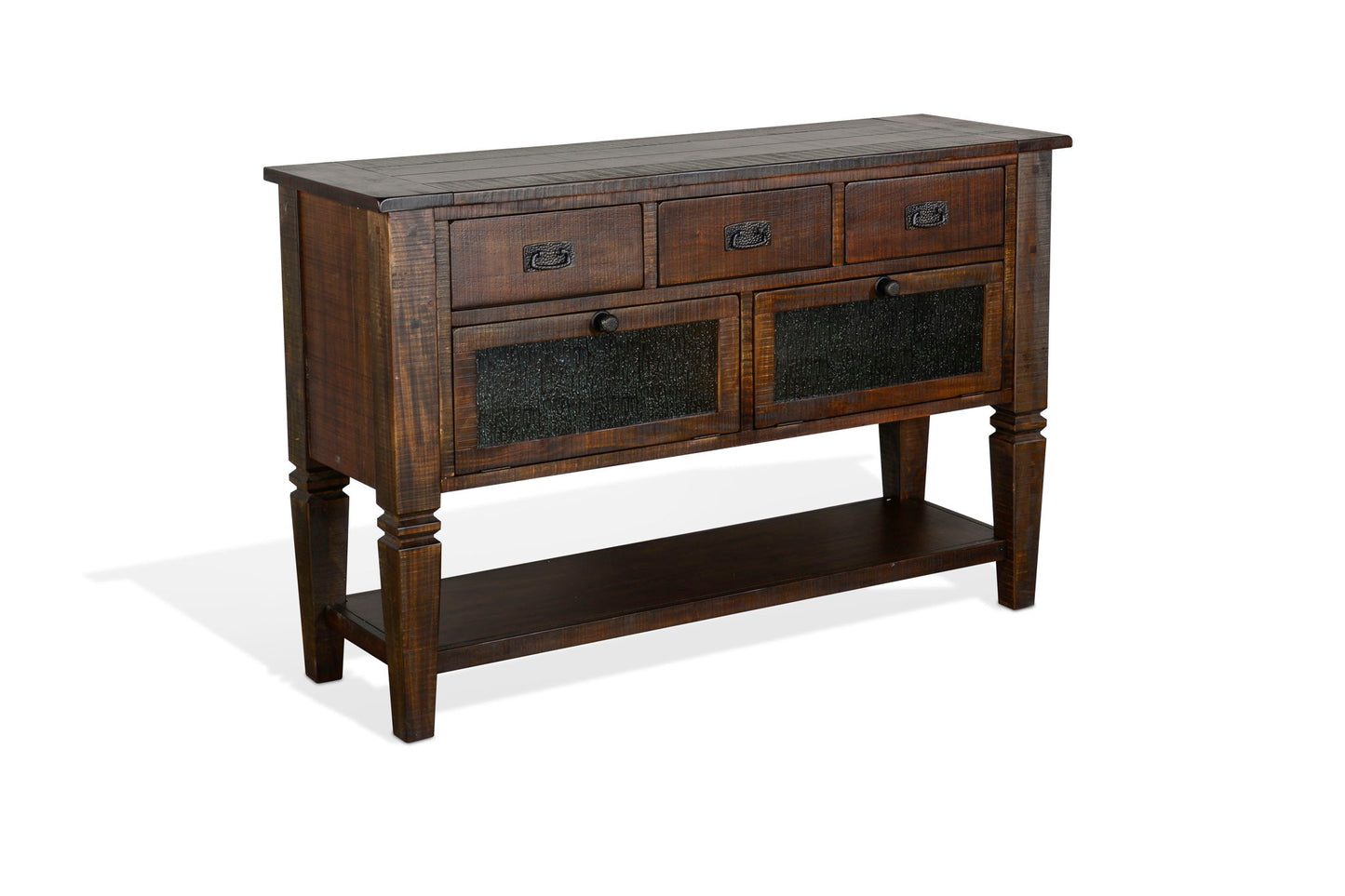 Homestead - Transitional Mahogany Wood Server - Tobacco Leaf