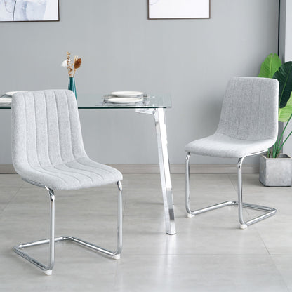 Modern Dining Chair With Metal Legs