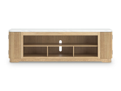 Camdill - Light Brown - XL TV Stand With Fireplace Option